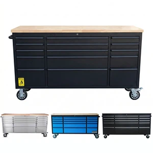 Luxury Auto Repair Workstation Garage Automotive 72inch Heavy Duty SS430 Tool Cabinet Mildew Proof Workbench With Storage