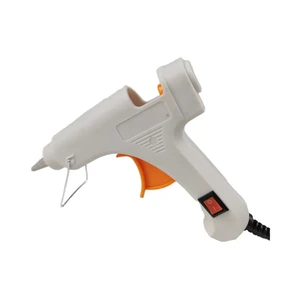 10W Mini Anti-hot Cover Hot Glue Gun with 2 Glue Sticks Colourless Hot Glue for DIY Art Hobby Craft Sealing or Quick Repairs
