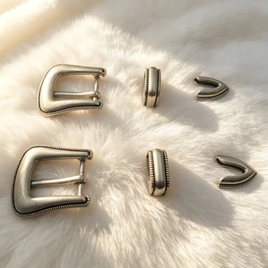 Belt Buckle Manufacturer Inner Size 40mm Zinc Alloy 3pcs Buckle Set Pin Belt Buckle