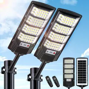Best-selling IP65 LED Integrated Solar Street Light Outdoor Waterproof Garden Light with Remote Control Portable 2000 Lumens