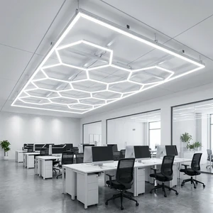 Top Quality 100-240V Garage Honeycomb Light Hexagonal Led Light Good Service Led Light on Ceiling for Car Wash