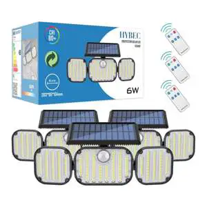 1000lm IP65 Outdoor Solar LED Spotlights & Flood Lights for Garden with Remote Control