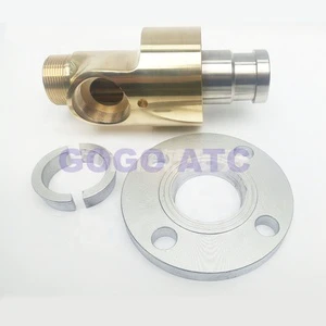 Two-way Left/Right-hand Thread Rotary Joint Cooling Water System Rotating Connector Flange HS-GF 1 Inch-3/8 Brass Swivel Fitting