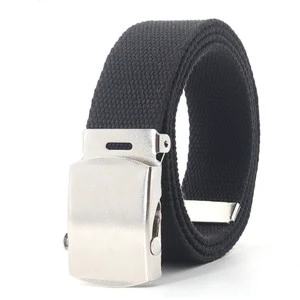 High Quality 32mm 35mm Canvas Nylon Luxury Metal Belt Buckle