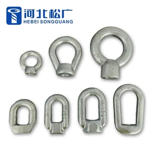 High Quality Durable Eye Nut Forged Steel Stainless Steel Oval Eye Nut Thimble Eye Nut for Electrical Power Accessories