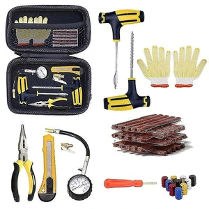 Portable Roadside Quick FixEmergency Tire Repair Kit with Plug Strips Combination Tire Repair Tools Bicycle Tire Repair Kit