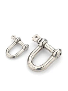 Heavy Duty Stainless Steel D Shackle Marine Grade Screw Pin Dee Shackles Lifting Chain Rigging Shackle for Boat Hoist
