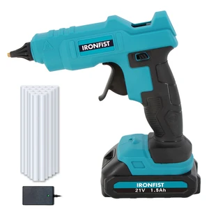 Professional Mini Hot Melt Glue Gun with Removable Anti-Hot Cover DIY Grade Battery Power Source
