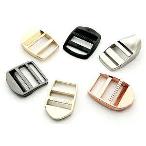 Premium Zinc Alloy Vintage Luxury Ladder Lock Release Buckle Anti-Slip Webbing Tension Adjuster for Hiking Travel School