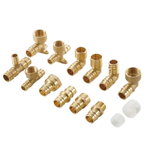 Straight Coupling Brass F1807 Lead Free Pex Coupling Fitting for Pex Pipe Fitting Connect Brass Fittings Plumbing