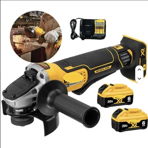 DERKALT 20V Cordless Brushless Angle Grinder 110mm/125mm Paddle Switch DIY for Cutting