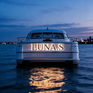 Marine 316 Stainless Steel LED Yacht Name Sign 3D Waterproof Backlit Ship Lettering for Transom and Hull Side Decoration