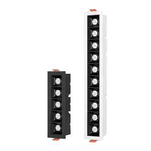 Best Selling 2W 4W 6W 8W 10W COB Aluminum LED Grille Light Linear Recessed Anti-Dazzle for Hotels Modern Design