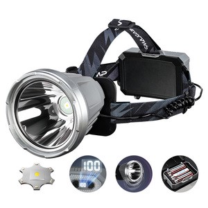 Ultra Bright Reflector Cup Headlamp Type-C USB 30W LED Tail Red Light 7 Modes Digital Display Headlight Camping Hiking Head Lamp
