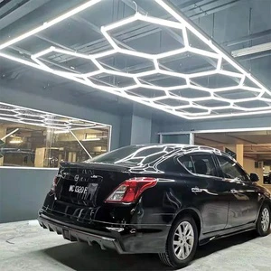 Factory Warehouse Customized Led Auto Repair Garage Hexagonal Lights for Car Wash Beauty Lamp Garage LED Light