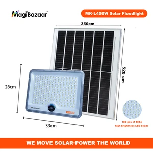 MK-L400W Solar Flood Light 300W LED IP66 Emergency Public Area Wartime Outdoor Camping Rooftop RV Living RoadLamp
