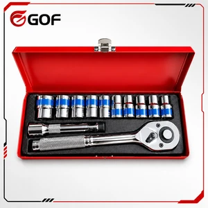 Versatile Heavy-Duty Carbon Steel 12-Piece Auto Maintenance Spanner Set Hard Case Hand Operated for Cars Bikes