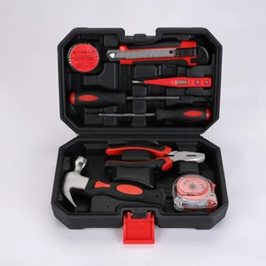 Basic Home Repair and Maintenance 9pcs Household Tool Kit with Mini Hammer and Pliers