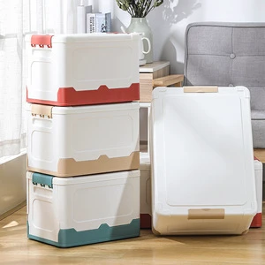 Collapsible Stackable Square PP Container Basket Tool Trunk Organizer Camping Foldable Box Injection Molded 3-6L Capacity