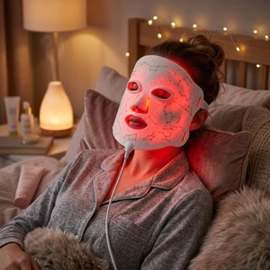 EYCO Flexible Face Skin Treatment Infra Led Photon Silicone Facial Beauty Device Red Light Therapy Mask