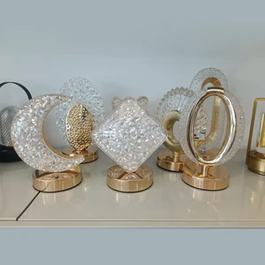 Crystal Art Table Lamp for Bedside Desk Decor Night Light Touch Control Dimmable Led Eyes Protection Metal Holiday Party Gift 20