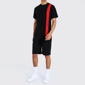 2026 Custom Logo Summer Unisex Tracksuit Shoulder Tshirt Sleeve Shirt Shorts Sets Casual Streetwear 2-Piece Suit Windproof