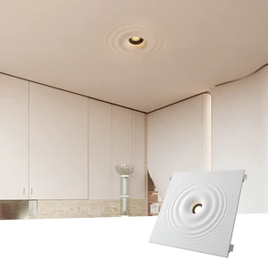 Water Ripple Plaster COB GU10 Spotlight Embedded 3CCT Dimmable Led Ceiling Light 10W Living Room Dining Room Hotel Gypsum Lamp