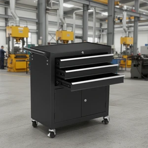 Black Steel Tool Cart Removable Lockable Tool Cabinet for Workshop Use and Storage Metal Iron Tool Trolley Tool Cabinet OEM