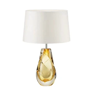 Hotel Decorative Crystal Drum Shade Table Lamp with Flexible Arm E14/E26 Bulb Base for Modern Bedroom Use