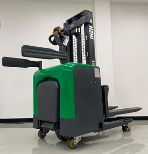 New Narrow Aisle Specific Electric Forklift Stacker Lithium-Ion DC Drive Standing Operation Ultra-Compact Body 2 Ton Load