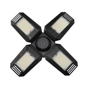 LED Garage Light 12000LM Foldable Deformable Garage Ceiling Light Super Bright 4 Panel Garage Led Light