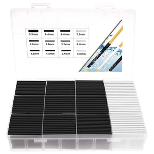 300pcs Polyolefin Shrinking Assorted Heat Shrink Tube Wire Cable Insulated Sleeving Tubing Set 3:1 Waterproof Pipe Sleeve