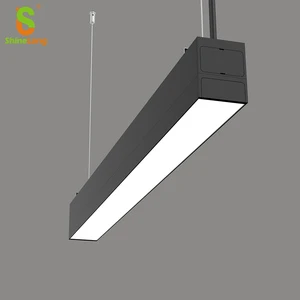 LED Linear Light 5 Years UGR<19 Modern Aluminum Office DIP Switch CCT Power Tunable Linkable LED Surface Mount Linear Light