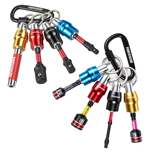 Germany Warehouse Geinxurn Quick Release Drill Chuck Keychain Set, 1/4 Inch Hex Screwdriver Bit Adapter With Keychain