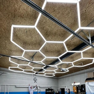 Fast Mass Production Garage Light RGB X Shape Connectable Garage LED Lights Honeycomb LED Garage Lights