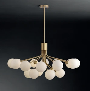 Copper Living Room Crystal Creative LED Pendant Light Crystal Ball Decorative Chandelier