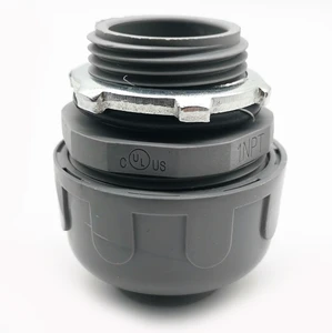 Nylon Liquid Tight Straight Electrical Conduit Connector Fitting Pipe Fittings with Surface Treatment
