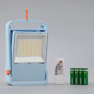 Large Capacity Detachable Solar Rechargeable LED Floodlight Movable Power Supply for Garden Emergency Outdoor Lighting