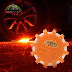 Battery Type USB Rechargeable Led Road Flares Safety Strobe 9 Modes Flashing Traffic LED Warning Emergency Flare Light V16