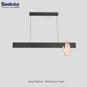 Suspended Modern Dining 24W/30W/36W/48W Linear LED Pendant Ceiling Light for Indoor Home Hotel Conference Rooms
