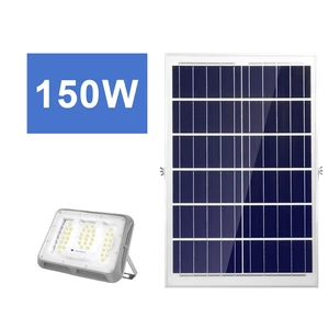 Solar Panel Efficient Charging Day and Night Induction Remote Control High Power Solar Flood Light Outdoor