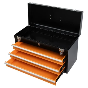 KSEIBI Professional Metal Tools Box Compartments with Handle 530mm for Tool Storage