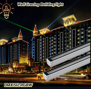 RGBW DMX512 Led Aluminum Outdoor IP67 Waterproof Wall Washer Strip Lights Facade Contour Lighting Hotel Villa