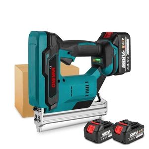 ONEVAN 422J Brushless Battery-Powered Electric Nail Gun & Cordless Stapler-DIY Woodworking Power Tool with 100pcs Capacity