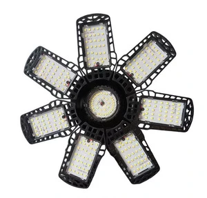 LED Garage Lights with 7/10+1 Adjustable Panels E26/E27 Ceiling Shop Work Lamp 150W 6500K Bulb for Workshop Industrial Lighting