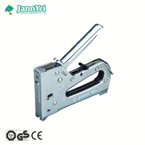 U Type Heavy Duty Industrial Framing Nail Gun JY836 Adjustable Wood Use Flat Cable/Wire Fastening Manual Metal Body Chrome
