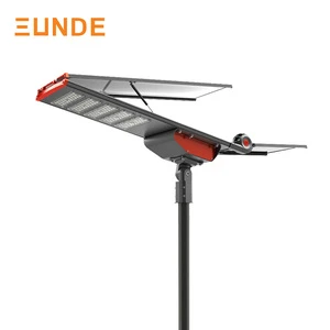 Outdoor IP65 DC Waterproof Sensor Lamp Monocrystalline Solar Panel 8000Lm Led All in One Solar Street Light