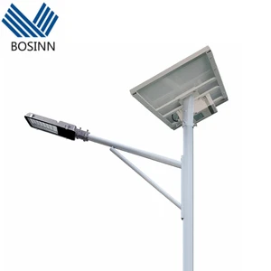 Solar Street Light All in One Integrated Road Lights with Lithium Battery Flexible High Pole Swing Arm Solar Lamps