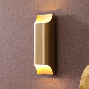 L30cm Luxury Retro Copper Bronze Wall Lamp Corridor Classic Linear Wall Fitting Living Bedroom Bedside Background Bracket Light
