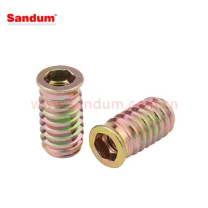 Hillman Wood Insert Nuts Brass Furniture Nut Threaded Cross Dowel